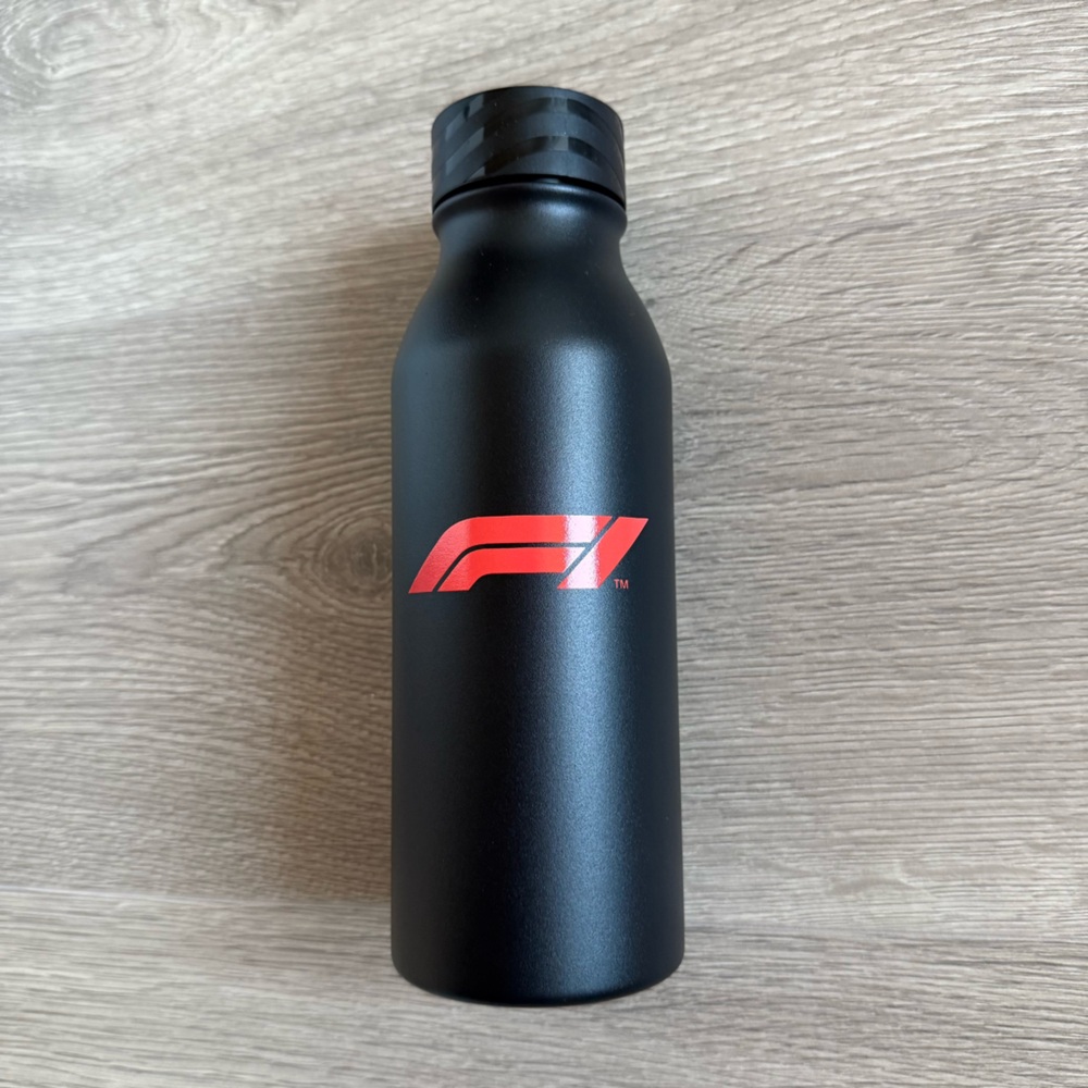 🆕 F1 Formula 1 Black & Red Stainless Steel BPA-Free Single Wall Bottle: 25 oz
